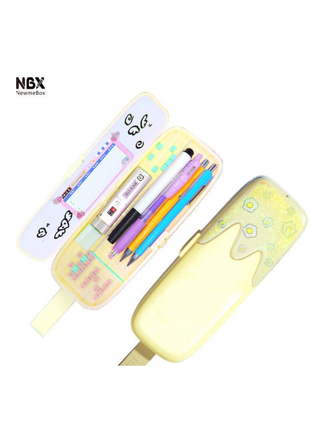 NIBEMINENT NBX DIY Assembled Quicksand Ice Cream Pencil Case Yellow - Image 4