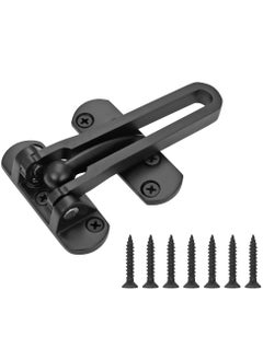 sokany Door Lock Latch for Home and Hotel Security, Brushed Finish Stainless Steel Door Chain Lock, U-Swing Locks Front Door Locks for Kids (Black)  - Image 1