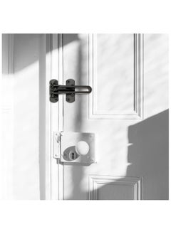 sokany Door Lock Latch for Home and Hotel Security, Brushed Finish Stainless Steel Door Chain Lock, U-Swing Locks Front Door Locks for Kids (Black)  - Image 5
