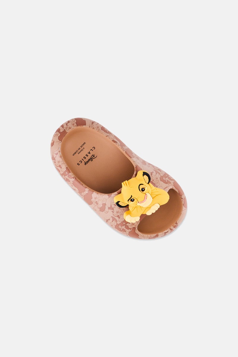 Disney Toddlers Boy The Lion King Slip On Slides, Brown - Image 3