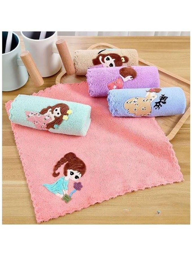Generic - A set of 6-piece microfiber facial towels, embroidered with special embroidery, multi-colored, 35*75 cm - Image 1
