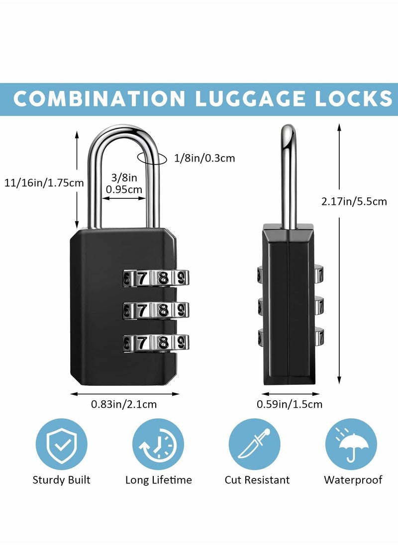 Y&D - Locks Travel, Combination Lock, Bag 6 Pack, 3 Digit Padlock for Traveling Toolbox School Gym Door Locker Suitcases Employee Hasp Storage - Image 1