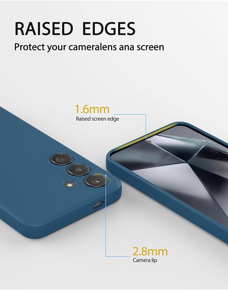 Theodor Protective Slim Fit Case Liquid Silicone Cover With Full Body Protection Anti-Scratch Shockproof Case For Samsung Galaxy S24 Blue Heart Battery Low Multicolour Mcplssgs24Bluea314 - Image 1