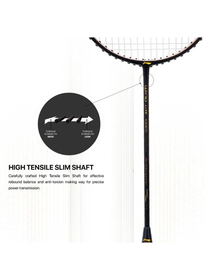 Li-Ning LI-NING Wind Lite Stealth Black, Brown Strung Badminton Racquet  (Pack of: 1, 77 g)  - Image 5