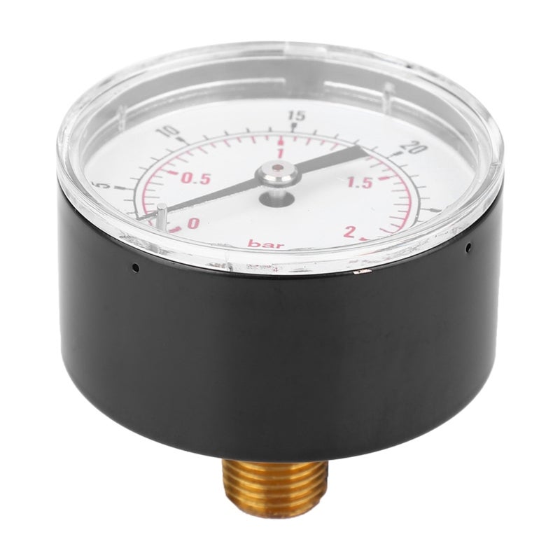 Pressure Gauge 0-160psi 0-11bar Brass Components With Corrosion Resistance - Transparent Cover For Clear Readings BSPT Connection for Air Water Oil Gas Measurement - Image 5