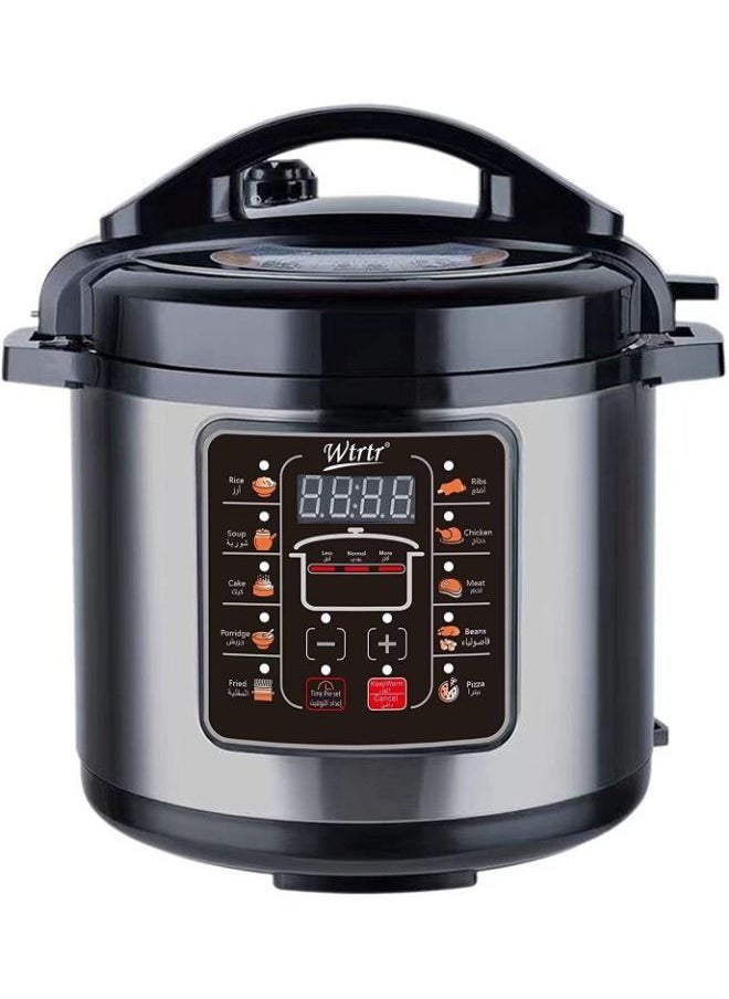 7L stainless steel electric pressure cooker 1000W Slow Rice Cooker Yogurt Cake Maker Steamer and Warmer Silver WTR-7007 (1 Year Warranty) 