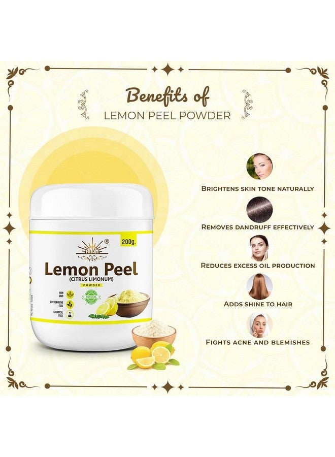 ANSH Natural Lemon Peel Powder for Facial Care & Skin Glow - (200 Grams) - 100% Organic, Chemical Free Skin Cleanser - Image 5