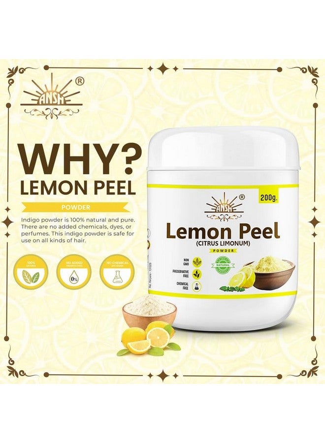 ANSH Natural Lemon Peel Powder for Facial Care & Skin Glow - (200 Grams) - 100% Organic, Chemical Free Skin Cleanser - Image 3
