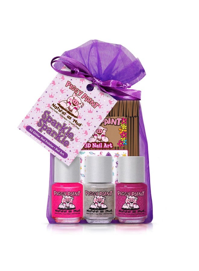 بيجي باينت طلاء أظافر بناتي غير سام 100%، آمن ولم يتم الإساءة إلى الحيوانات في تصنيعه، نباتي ومنخفض الرائحة للأطفال، لامع ومتألق! (مجموعة هدية) - Image 1