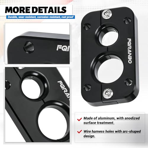 FQRANBO 01232023 Firewall Pass Through for Holley Terminator X Max Eliminates Gromet in fire Wall- Bulkhead Wiring Harness (Black) - Image 3