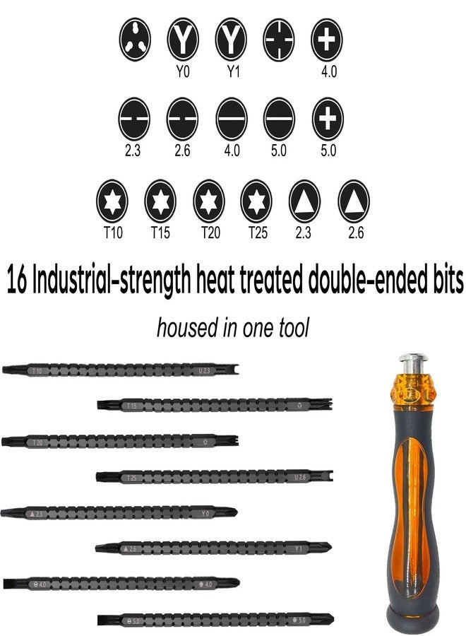 AKX 16 in 1 Multifunctional Length Adjustable Hand Screwdriver Set, Precision Screwdriver, Home Repair, DIY Tools, Oxford Cloth Storage Bag - Image 3