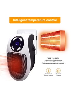 SYOSI In Heater for Indoor Use Fast Heating Wall Space Heater Low Wattage Heater with Thermostat Led Display for Home Office Bathroom Indoor Use  - Image 3
