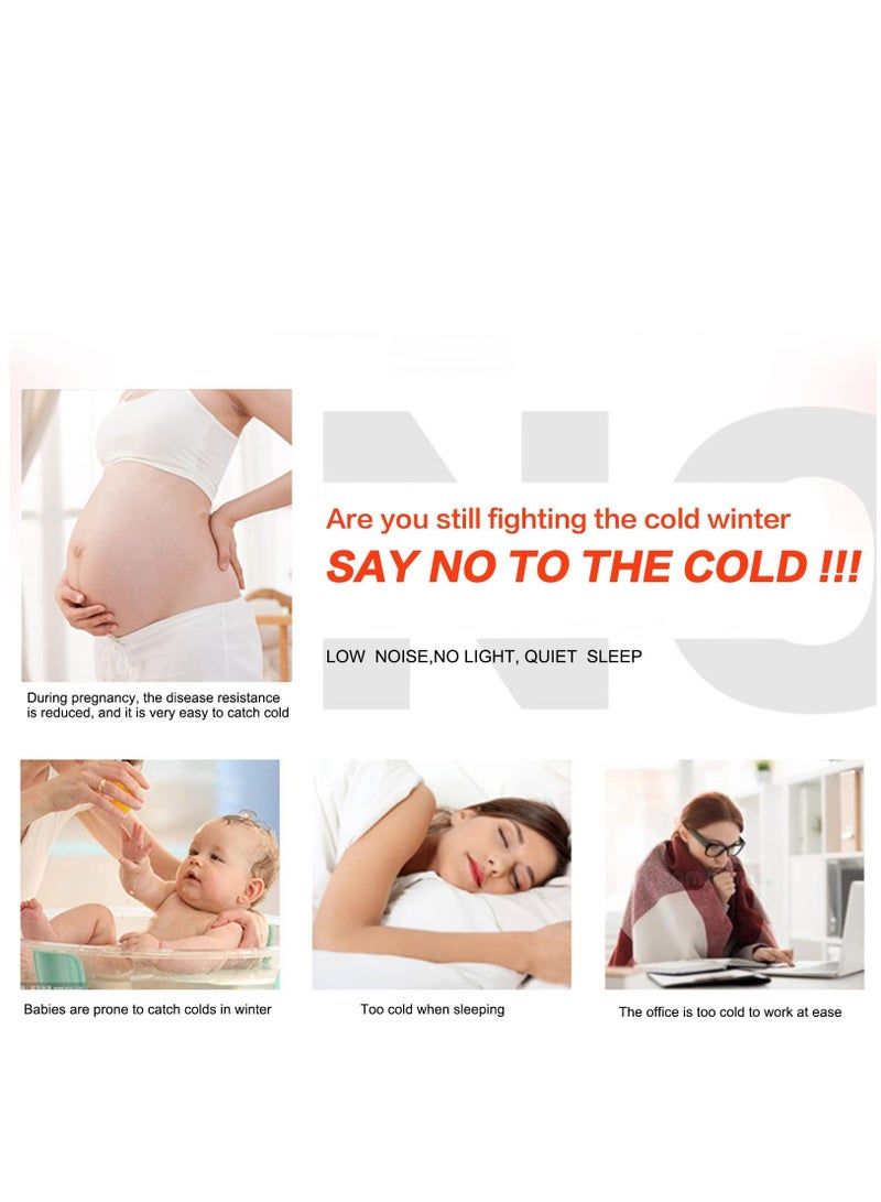 SYOSI In Heater for Indoor Use Fast Heating Wall Space Heater Low Wattage Heater with Thermostat Led Display for Home Office Bathroom Indoor Use - Image 5