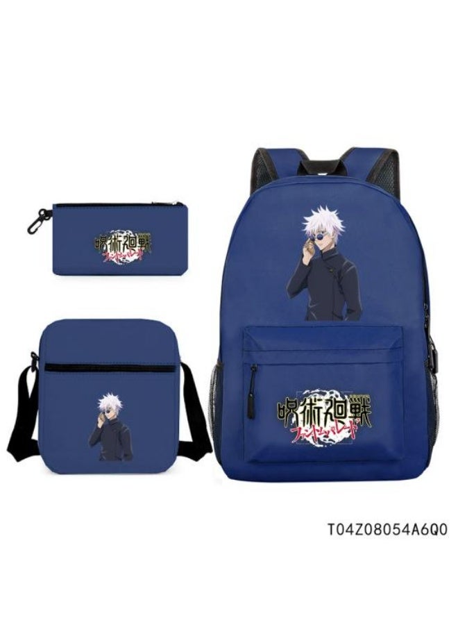 All-match animation-style backpack combination, complete three-piece set, easier travel storage - 432  - Image 1
