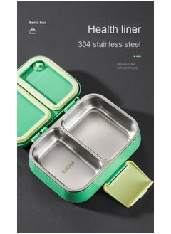 Arabest 304 Stainless Steel Insulated 3-Compartment Sealed Dual-Layer Bento Box  - Image 5