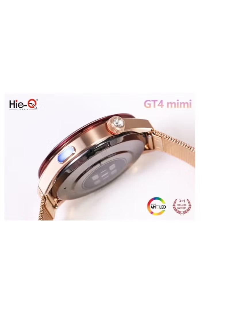 Hie-Q GT4 Mini Smartwatch – Ultra-Bright AMOLED Full Touch Display, Advanced Heart Rate & Sleep Monitoring, Multi-Sport Fitness Modes, Step & Calorie Tracker, Waterproof Design, Smart Call & Message Notifications, Long Battery Life, Compatible with Android & iOS - Image 4