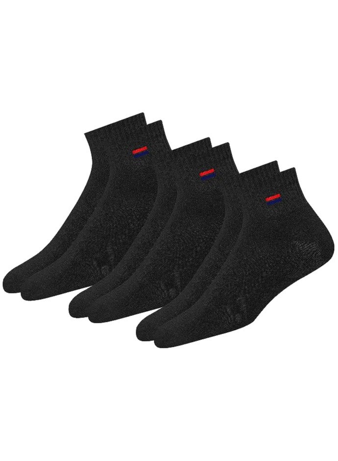 نافي سبورت جوارب NAVYSPORT رجالية مريحة من القطن الصلب للكاحل، عبوة من 3 قطع (مقاس موحد، أسود) - Image 1