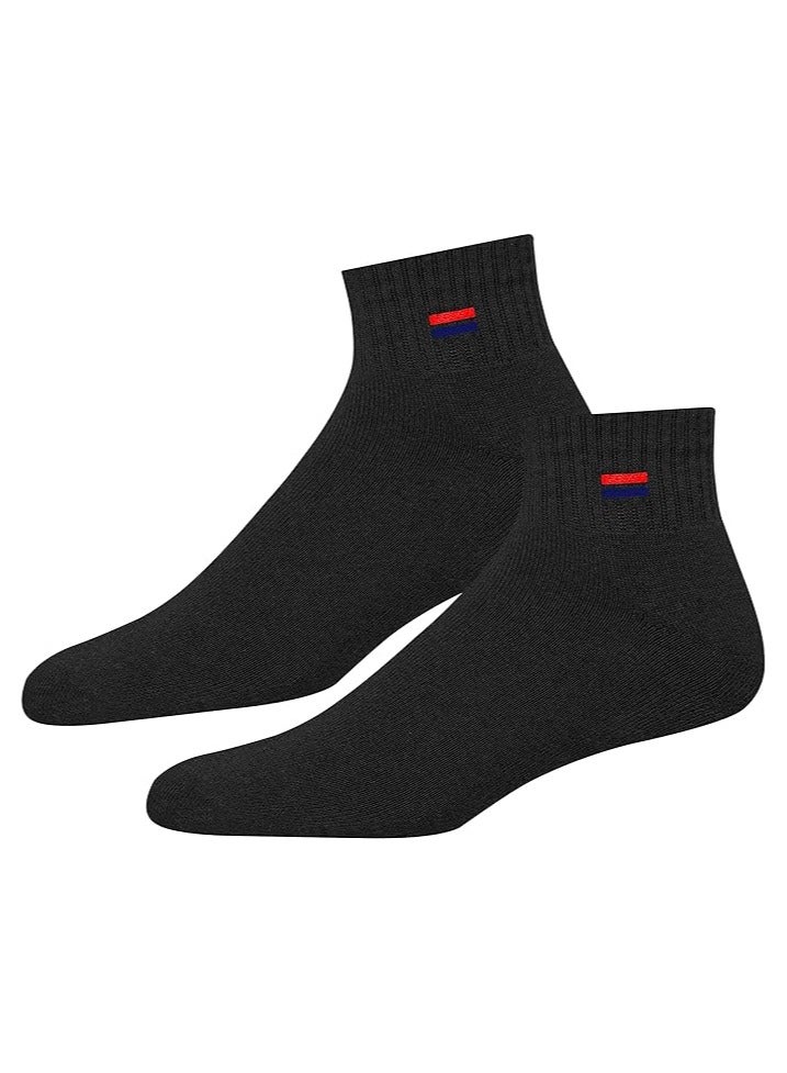 نافي سبورت جوارب NAVYSPORT رجالية مريحة من القطن الصلب للكاحل، عبوة من 3 قطع (مقاس موحد، أسود) - Image 2