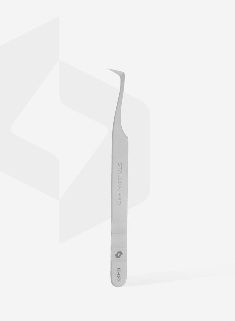 STALEKS PRO Professional eyelash tweezers - EXPERT 41 | TYPE 6 (L-shaped, 75′) - Image 3