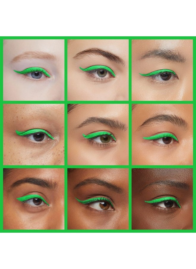 DNM Cat Eye Makeup Waterproof Neon Colorful Liquid Eyeliner Pen Make Up Comestics Longlasting Black Eye Liner Pencil Makeup Tools (Green)  - Image 5