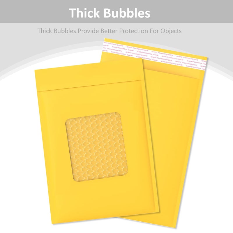 LULUPACK 10.5 x 15 in Kraft Bubble Mailer, Yellow Padded Envelopes, Recyclable Waterproof Mailing Bags, Self Seal Shipping Packaging Envelopes (25 PCS) - Image 4