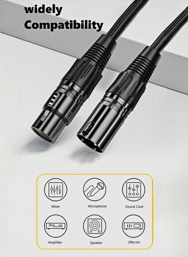 ARUWA XLR Cables, Microphone Cables (10 ft 4N OFC WIRE) XLR Male to XLR Female Balanced 3 PIN Mic Cables. Compatible with Preamps Speaker Systems and More, 6MM PVC Jacket  - Image 4