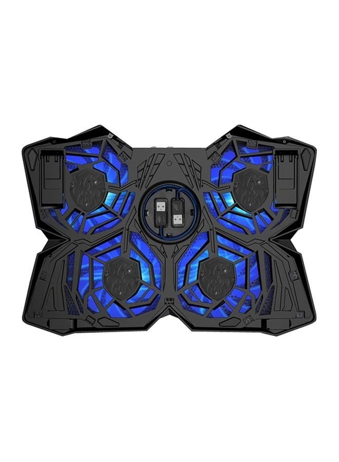 Laptop Cooling Pad Radiator With Led Four Fans Blue/Black - Image 2