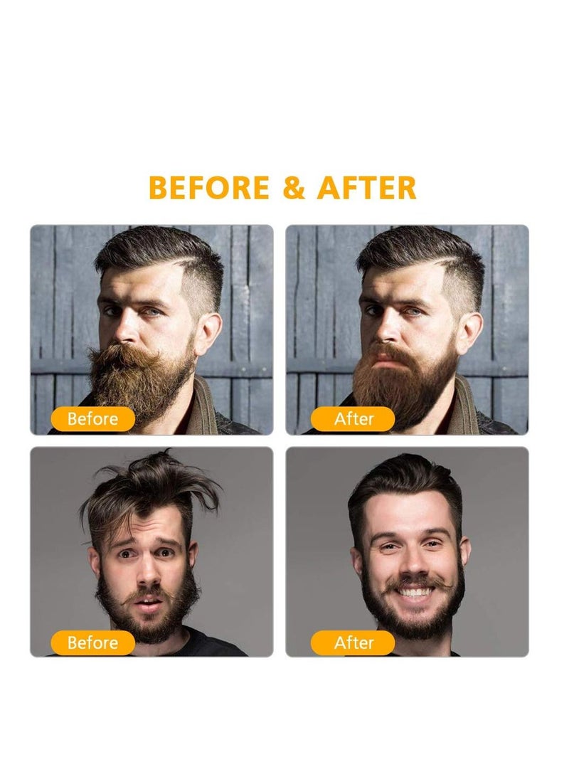 Beard Straightener for Men-Electric Hot Brush Multifunctional Hair Straightening Comb with 30S Fast Heating and Anti-Scald Feature Great Home Travel Gold  - Image 3