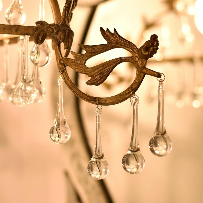 Indian-Shelf IndianShelf 200 Glass Christmas Ornaments Clear Glass Ornaments Chandelier Crystals Chandelier Drop Ornaments Glass Teardrop Clear Christmas OrnamentsHanging Crystals for Centerpieces 3 Inch - Image 3
