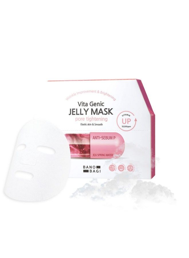 Banobagi أقنعة الوجه لشد المسام من Vita Genic Jelly Beauty W/Essence & 11 Vitamin Complex | أقنعة الوجه الكورية للعناية بالبشرة | أقنعة الوجه المرطبة للعناية بالبشرة الدهنية (1.8 أونصة سائلة، 10 أوراق) - Image 1