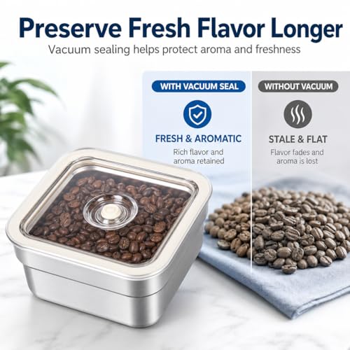 R-PACK Vacuum Sealed Food Storage Container with Air Valve (1000ml)，Works With Handheld Vacuum Sealer Machine(Vacuum Sealer Not Included) - Image 3
