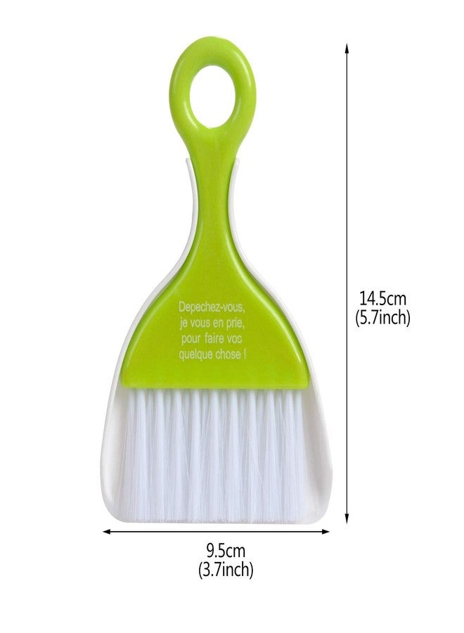 Saim Mini Dustpan and Brush Set, Kids Hand Broom and Dust Pan for Cleaning Table Countertop Keyboard Pets Hair and Small Messes Colour Random, Set of 4 - Image 2