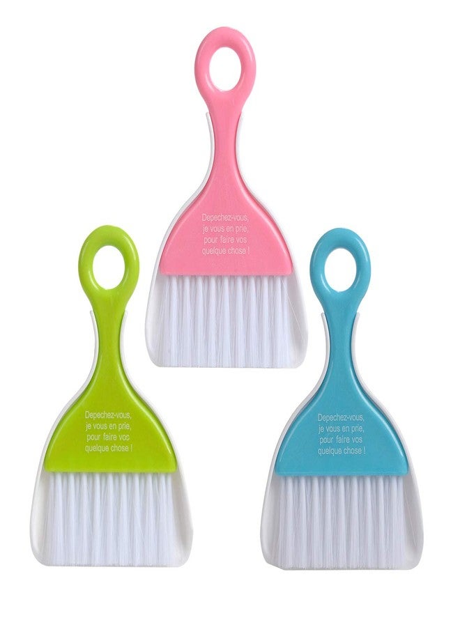 Saim Mini Dustpan and Brush Set, Kids Hand Broom and Dust Pan for Cleaning Table Countertop Keyboard Pets Hair and Small Messes Colour Random, Set of 4 - Image 3