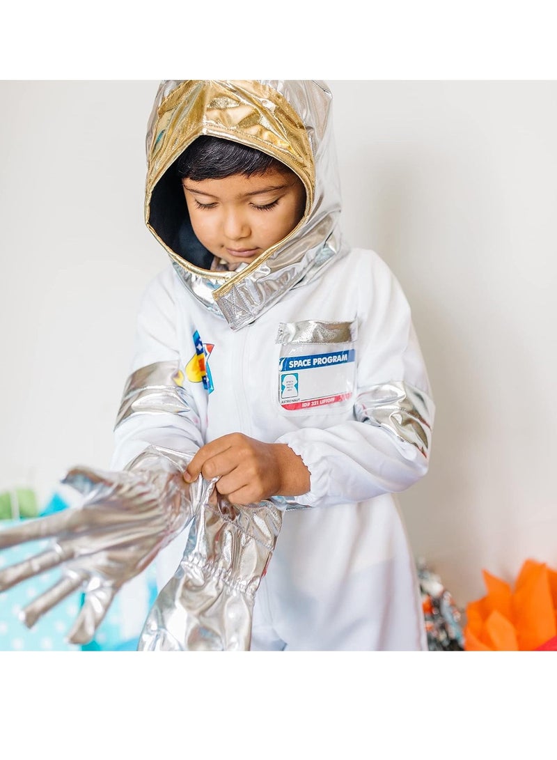MIXDE Astronaut Costume Role Play Set - Pretend Astronaut Outfit With Realistic Accessories, Astronaut Costume For Kids And Toddlers Ages 3+ - Image 3