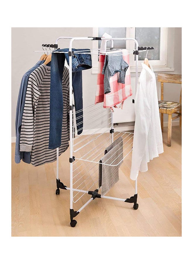 Vileda - Vileda Mixer 3 Cloth Dryer Tower Airer with 3 Shelves 30m, Flexible , 6 Laundry Grids, Versatile - White (132 x 71 x 71 cm) - Image 1