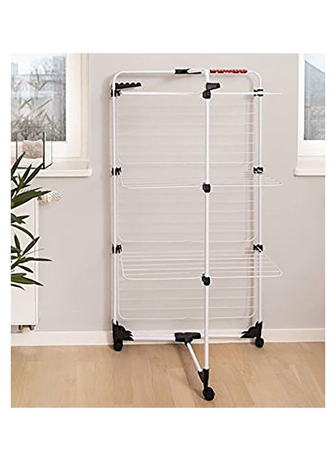 Vileda - Vileda Mixer 3 Cloth Dryer Tower Airer with 3 Shelves 30m, Flexible , 6 Laundry Grids, Versatile - White (132 x 71 x 71 cm) - Image 1