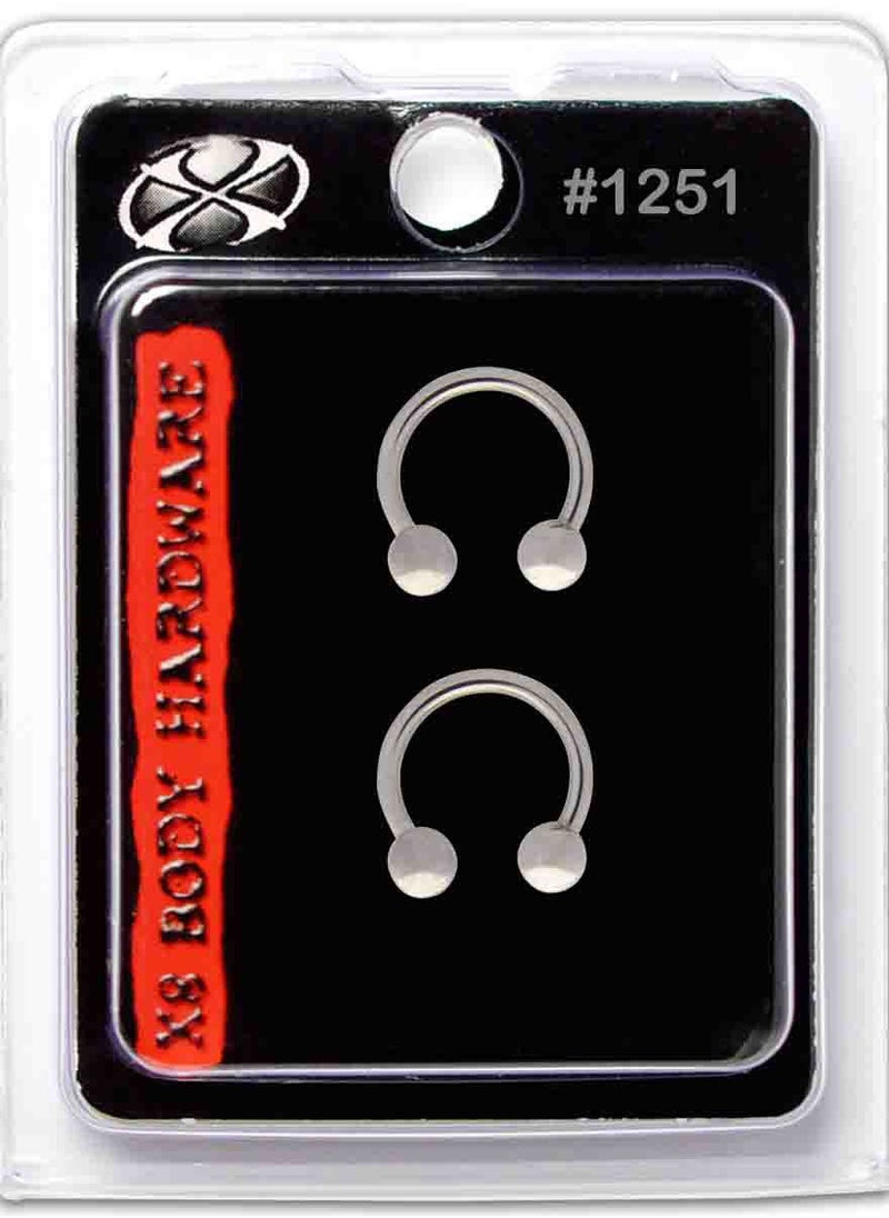 X8 BODY HARDWARE - Body Jewelry Stainless Steel 316L Circular Ball Made in USA - Image 1
