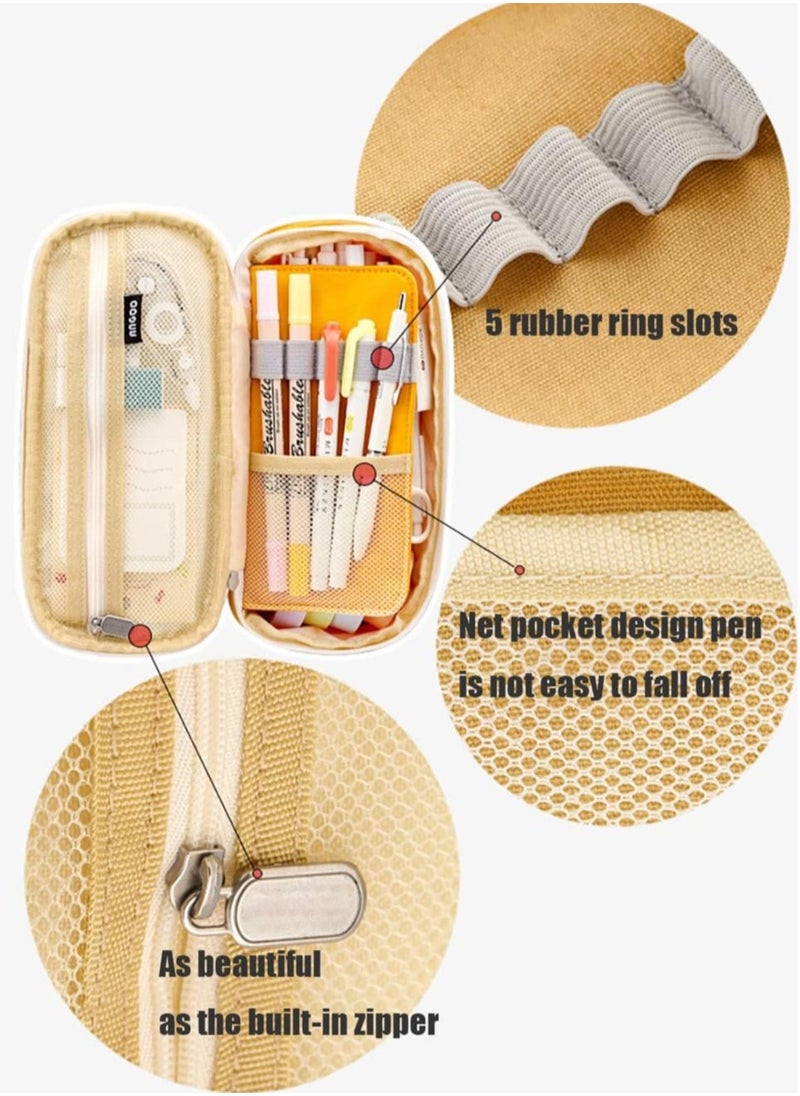 Beauenty Big Capacity Pencil Pen Case Bag with Zipper Office College School Storage Large Capacity Bag Pouch Holder Box Organizer  - Image 2