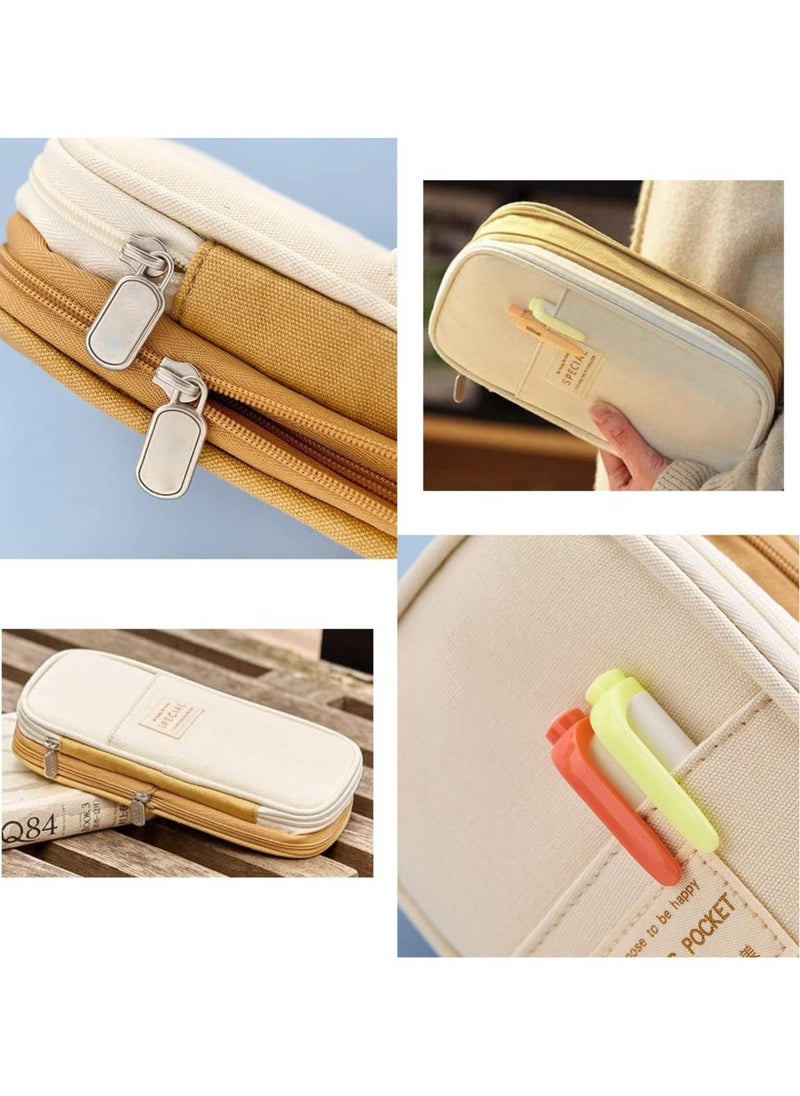 Beauenty Big Capacity Pencil Pen Case Bag with Zipper Office College School Storage Large Capacity Bag Pouch Holder Box Organizer  - Image 5