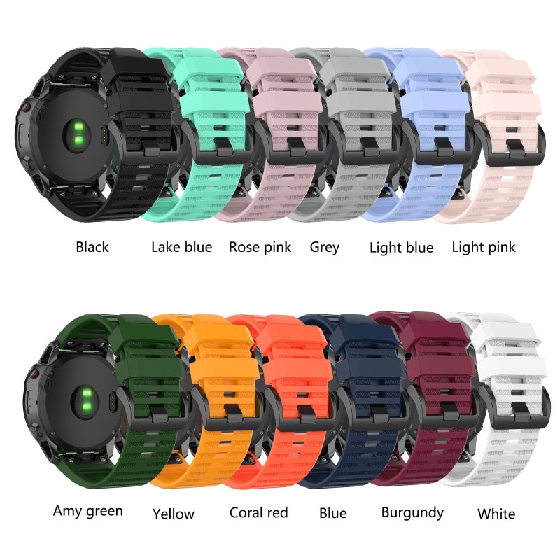 S-TOP For Garmin Epix Pro 51mm Sports Silicone Watch Band(Lake Blue) - Image 3