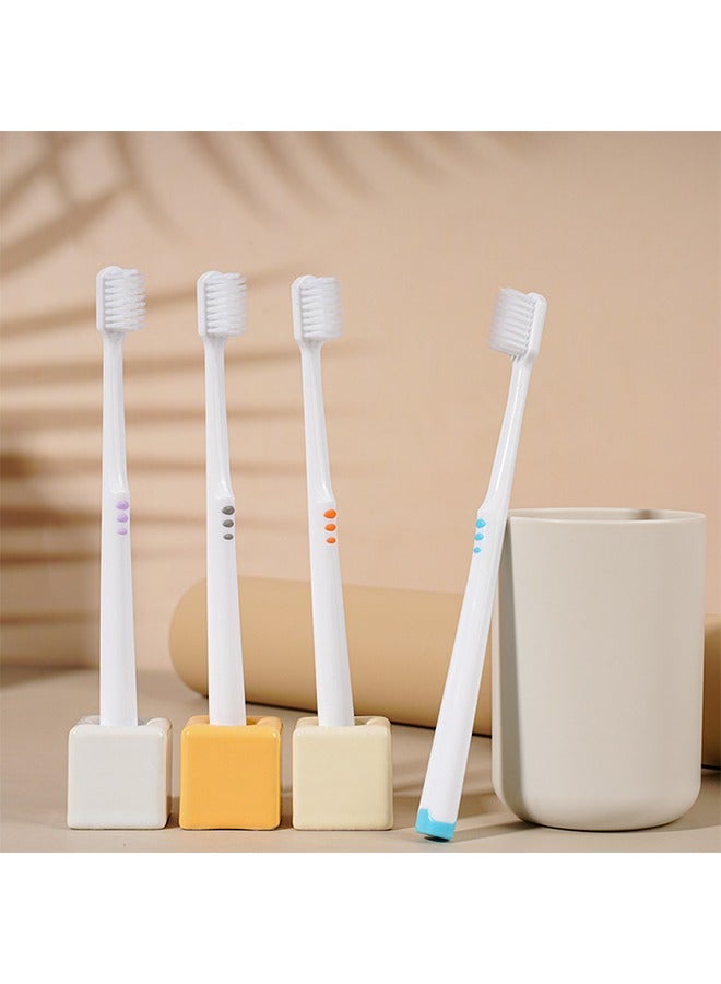 Generic 5Pcs Soft Bristle Toothbrush for Adults Mixed Color Oral Care Brushes Designed for Plaque Removal for Home Dormitory Travel  - Image 3