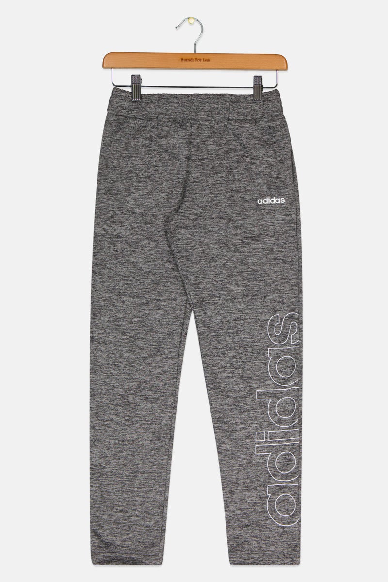 Adidas Kids Boy Sportswear Fit Brand Logo Outdoor Sweatpants, Grey  - Image 1