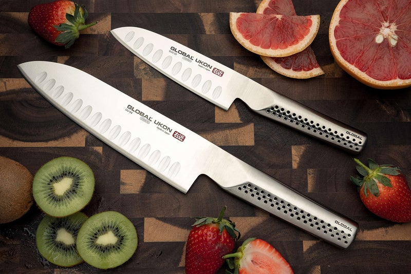 GLOBAL سكين سانتوكو مجوفة من جلوبال أوكون، 5" - Image 2