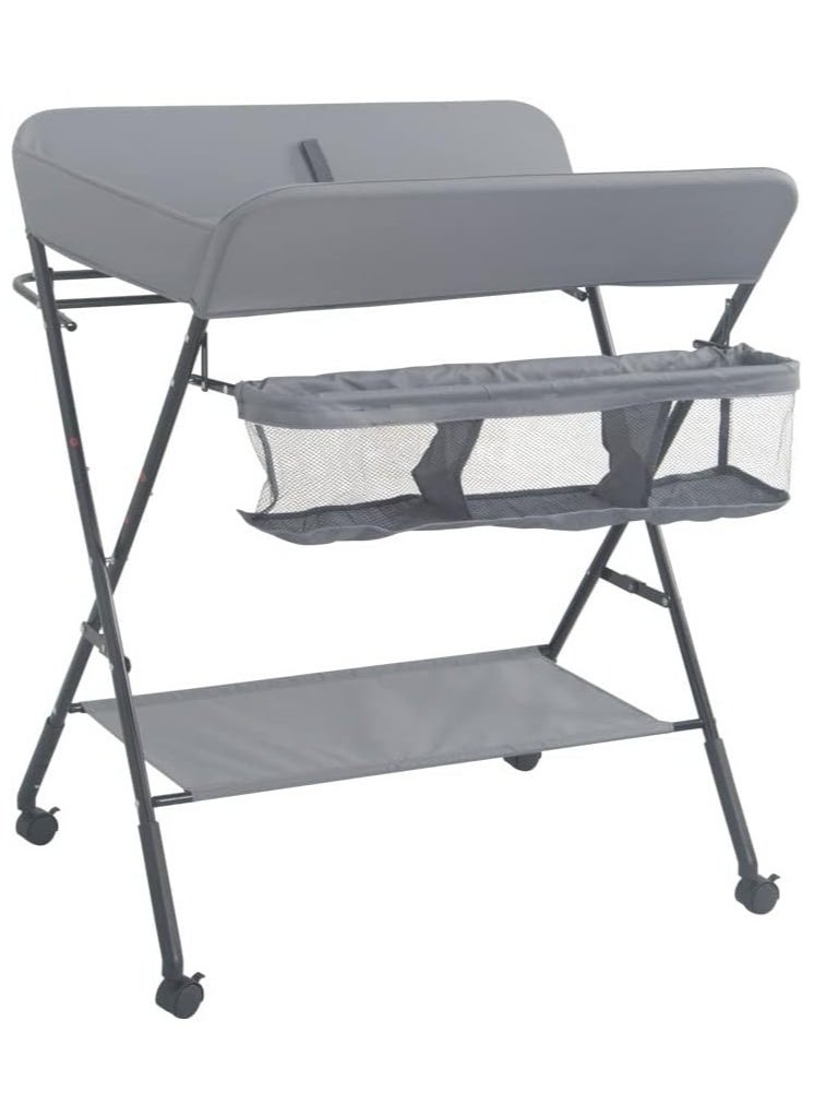 Baby Changing Table,Foldable, Portable,With Wheels, Height Can Be Adjusted In Three Steps,Waterproof Diaper Changing Table Pad Topper - pzsku/ZD7E49417B6965A4FFDF9Z/45/_/1705132491/bab00494-dd0b-4845-9073-1e5178ec0606