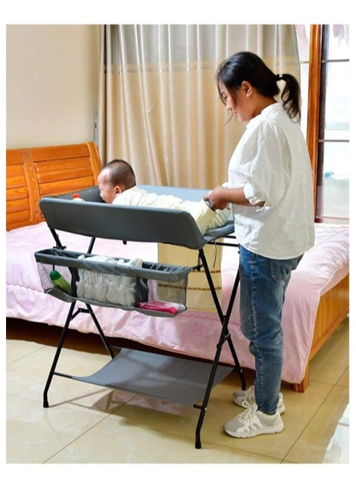 Baby Changing Table,Foldable, Portable,With Wheels, Height Can Be Adjusted In Three Steps,Waterproof Diaper Changing Table Pad Topper - pzsku/ZD7E49417B6965A4FFDF9Z/45/_/1705132574/deab3d33-a7e2-4252-97ab-e6bd74ec4c7f