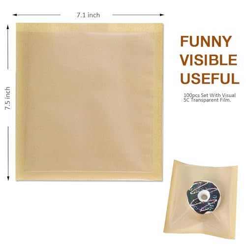 Goalfly 100 Pcs Bakery Bags with Window, 7.1 x 7.5 Inches Paper Sandwich & Donut Bags for Treat, Snack & Cookie Packaging (Brown) - Image 2