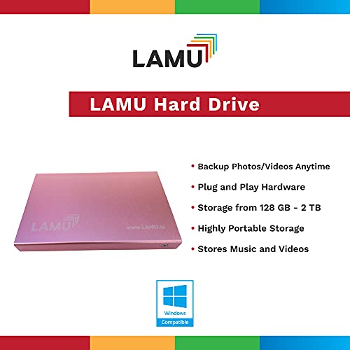LAMU Photo Organizer 2TB - Digital Picture Manager for Windows - Software Included to Easily Organize Your Photos and Videos - Digital Photo Storage - 2 Terabytes (Rose Gold) - Image 3