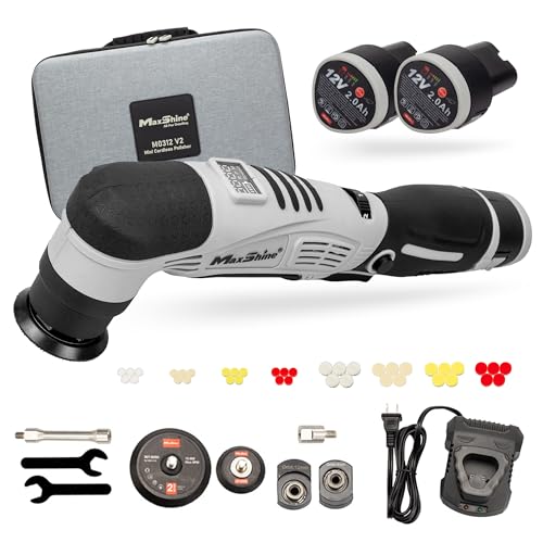 Maxshine Professional Mini Cordless Polisher (M0312 V2) - Portable, Lightweight (1.93 lbs), 6-Speed DA/Rotary Polisher for Auto Detailing, Scratch & Swirl Repair, Paint Protection, Gloss & Shine - Image 1