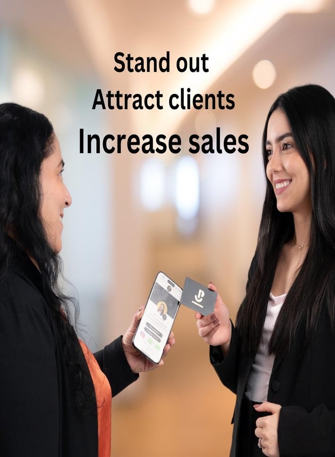 Upgraving Customizable Black Metal Digital Business Card for Networking - NFC Digital Business Card with QR Code - Tap to Share Technology - No App or Subscription Required (Black)- powered by Upgraving - Image 5
