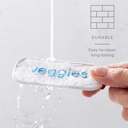 YouCopia ReStickable™ Fridge Labels, 3D Fridge Labels, Reusable Nano-Suction, White - Image 3